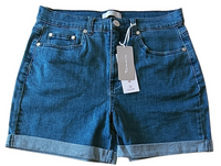 Damen Jeans Shorts mit Umschlag, Blue Used von Tamaris